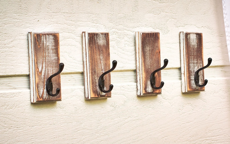 rustic wood wall hooks