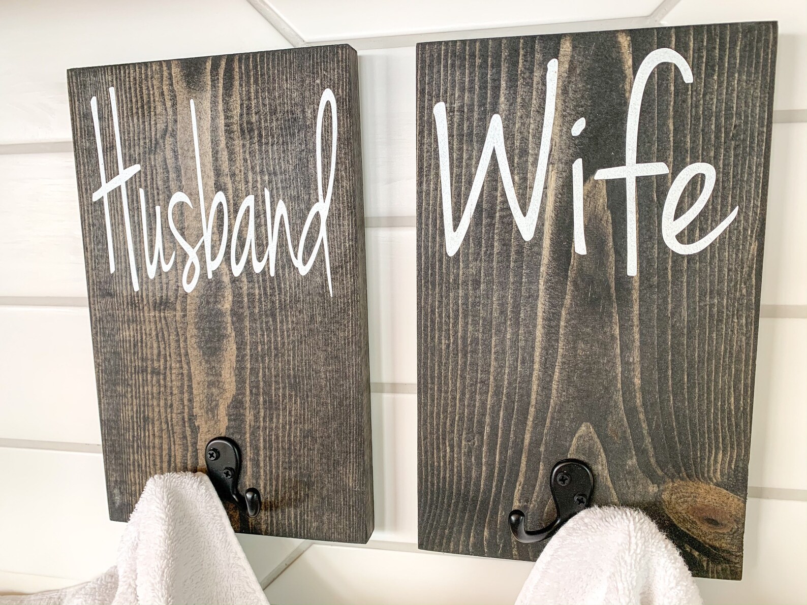 Bathroom Wall Decor for his and hers Husband and Wife Etsy