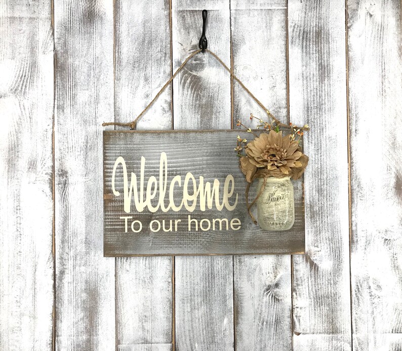 Guest Sign Rustic outdoor sign in gray front porch Etsy