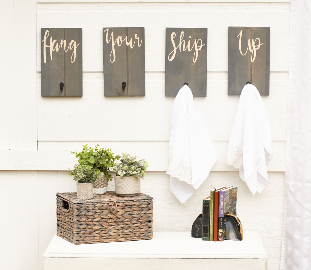 Bathroom Wall Decor, Towel Holders, Personalized Name Hook, Towel ...