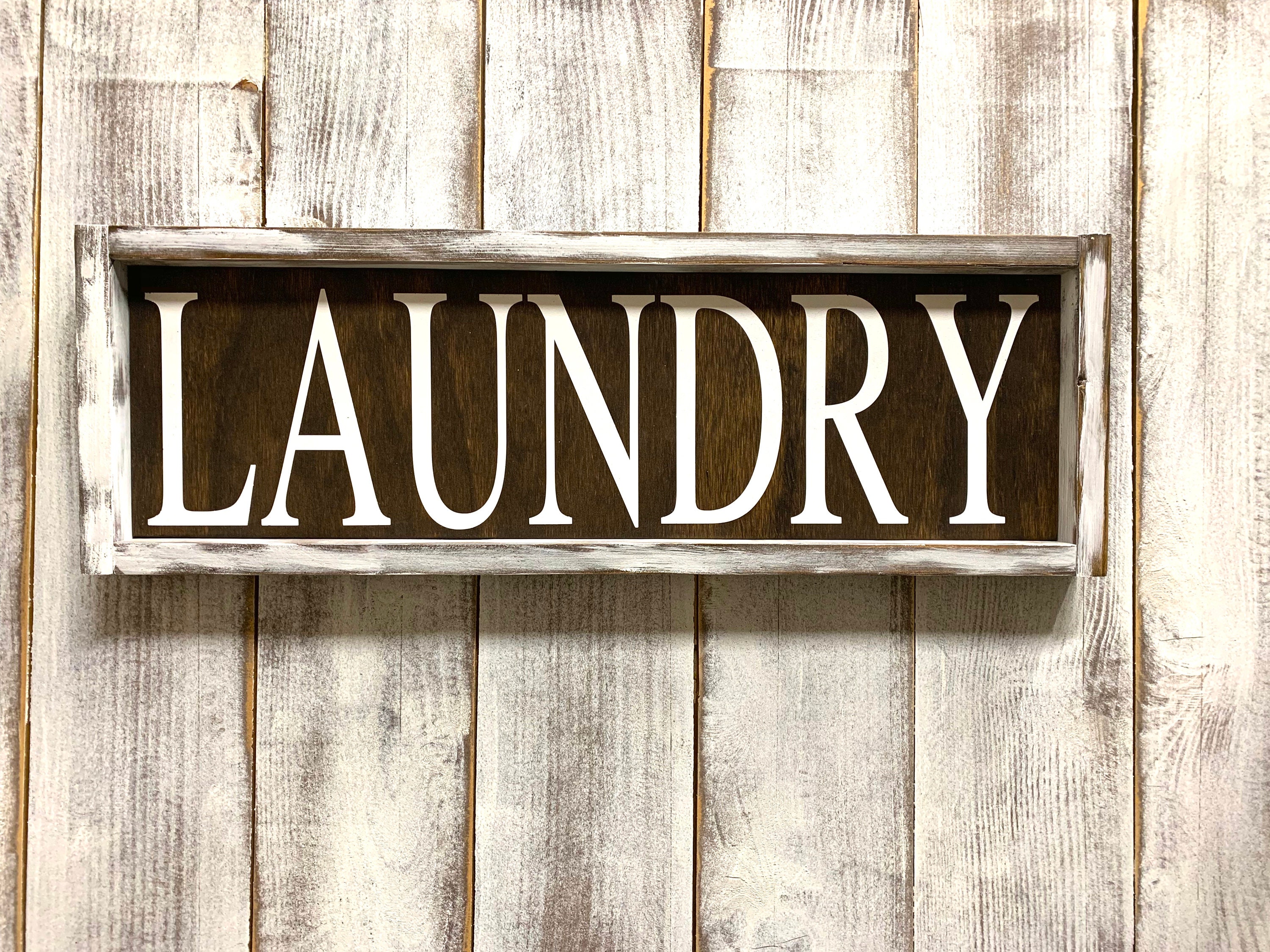Wäsche-Raum-Wand-Dekor Wäsche Zeichen rustikale Schilder | Etsy