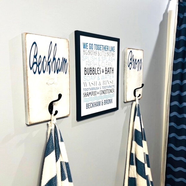 Kids Bathroom Hooks - Etsy