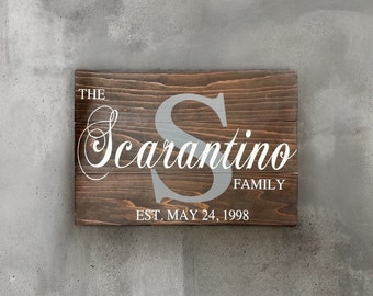 Gift for family with Last Name Wood Sign, Wooden Last Name Sign Farmhouse, Rustic Family Name Signs, Personalized Wooden Name Sign