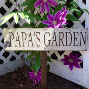 Personalized Garden Sign, Custom Garden Sign, Wood Garden Sign, Outdoor Wood Sign, Garden Sign, Gift, , Yard Art, Fathers Day Gift image 3