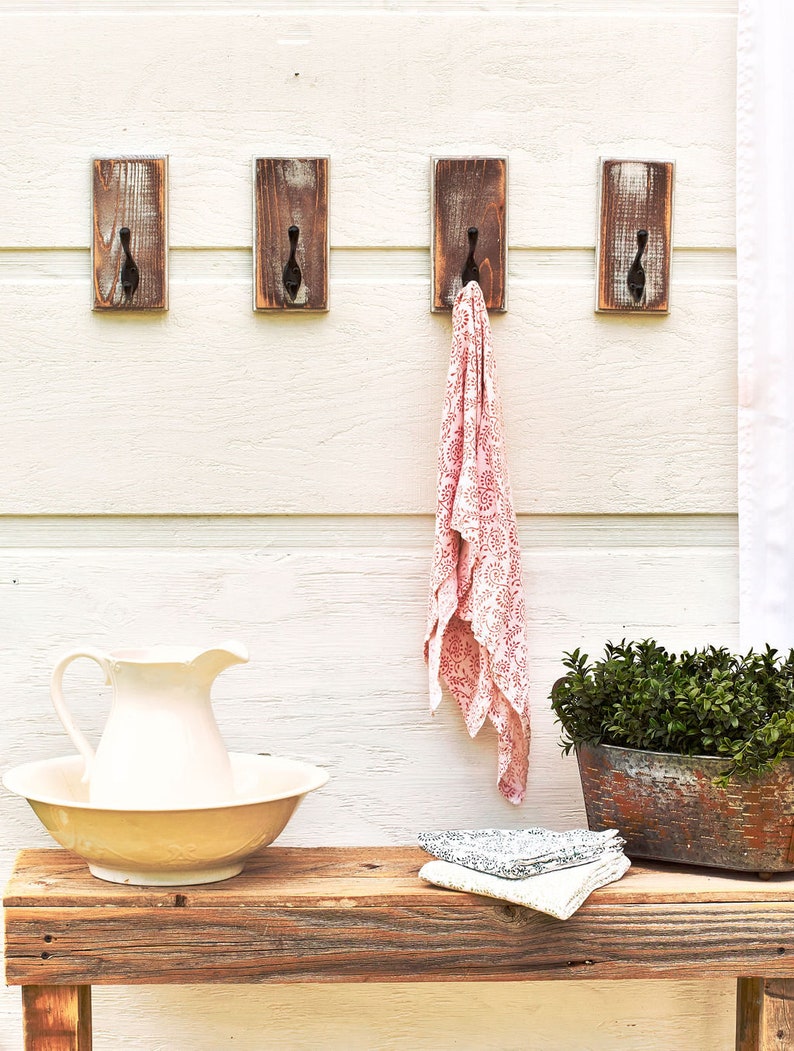rustic wood wall hooks