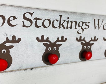 Stocking Holders, Stockings Were Hung, Christmas Decoration, Christmas Wall Decor, Stocking Hook, Woodland Christmas, Holiday Stocking, Gift