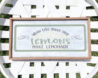 Summer Decor, Lemon Decor, Life Gives you lemons, Lemon sign home decor, Spring Farmhouse Decor, Lemon Kitchen Sign, Lemon Yellow Home Decor
