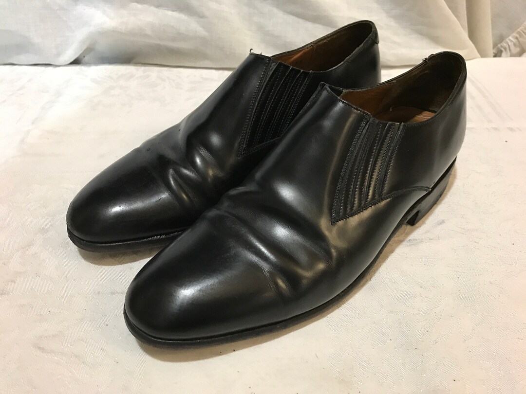 Vintage 1980 DACK Loafers Rockabilly Black Dress Mens Shoes Sz - Etsy
