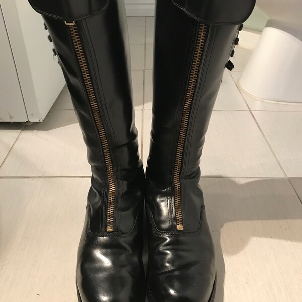 Police Motorcycle Boots Etsy