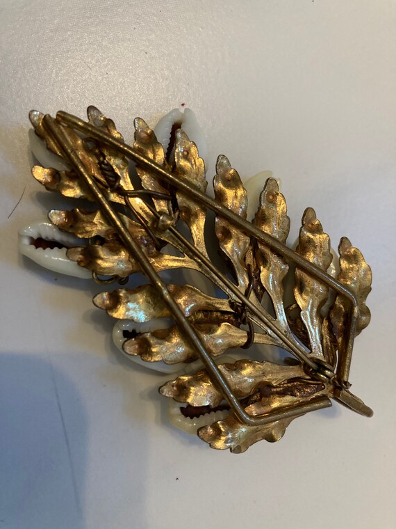 Vtg 1930s MIRIAM HASKELL ? brass shell victorian … - image 2