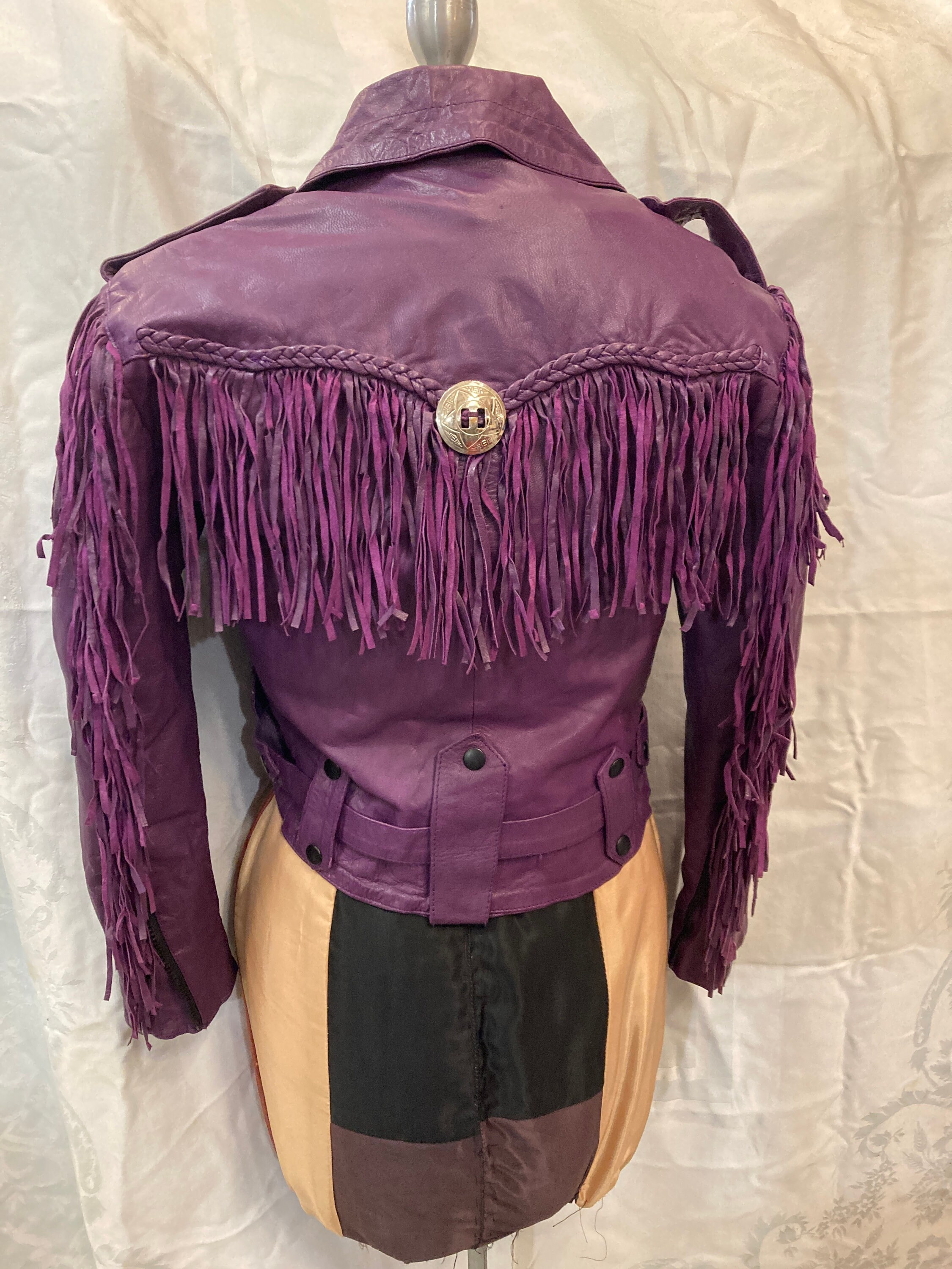Fringed Monogram Boyhood Denim Jacket - Luxury Purple