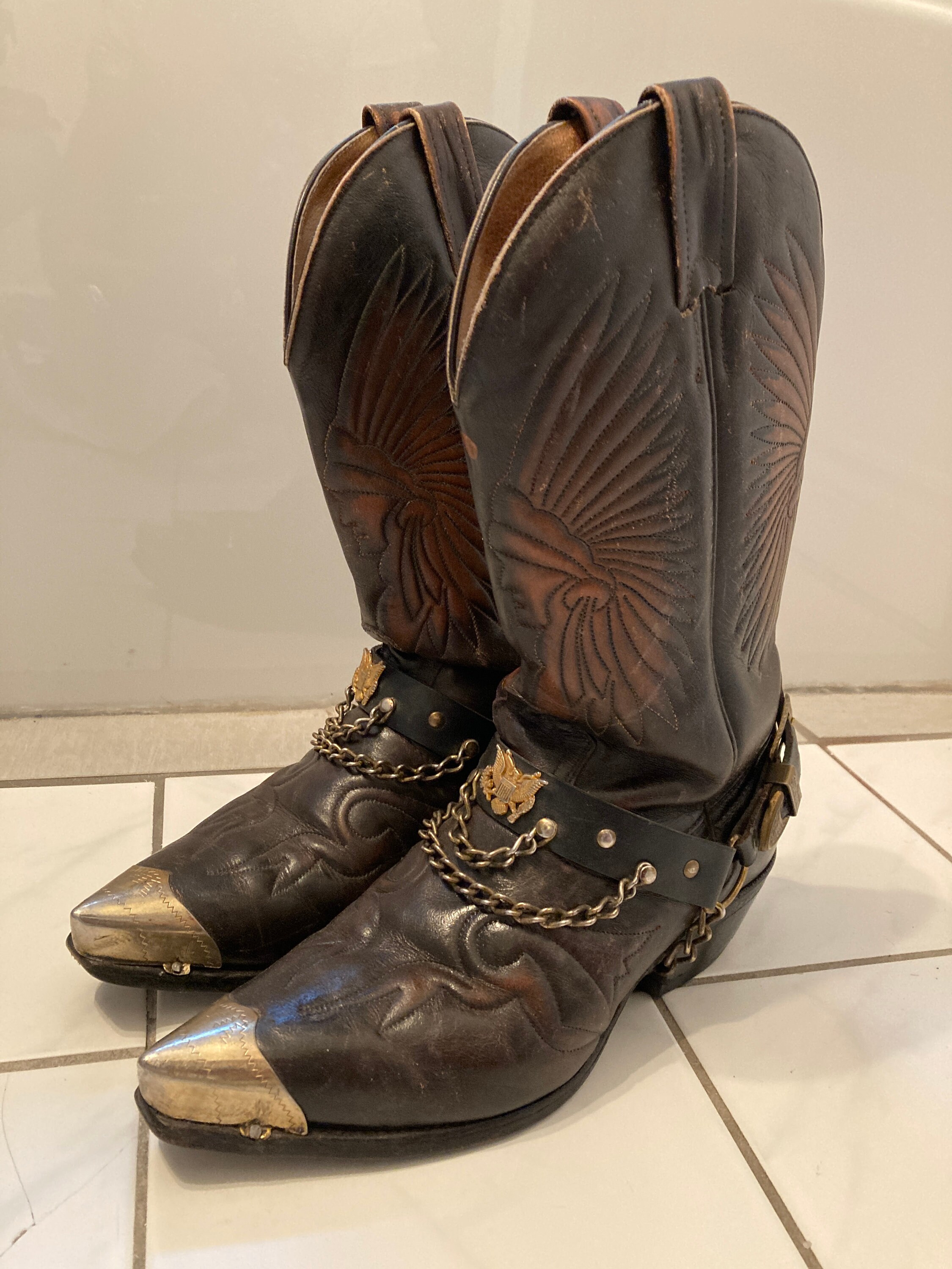 Metal Tip Toe Boots - Etsy