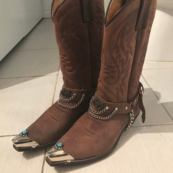 Cowboy Boot Metal Tips Etsy