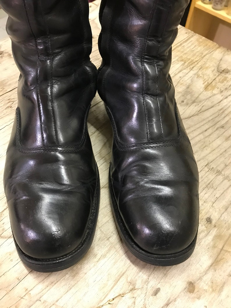 RARE 1960s vtg police uniform biker motorcycle mens boots sz | Etsy