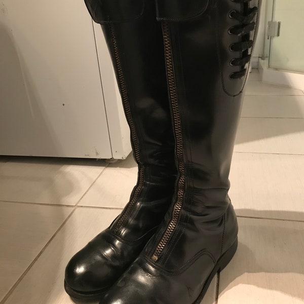 Police Motorcycle Boots Etsy