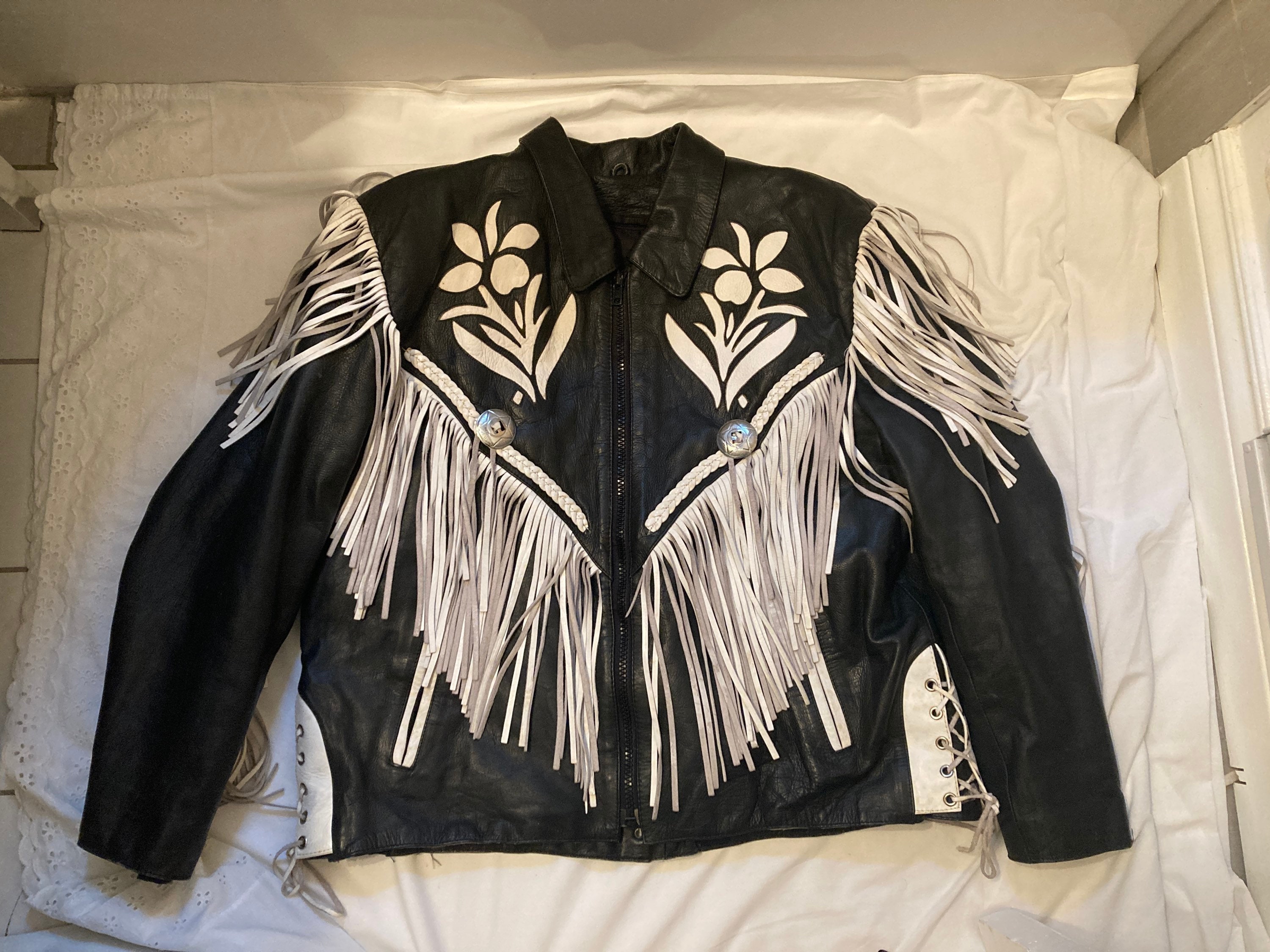 white fringe moto jacket