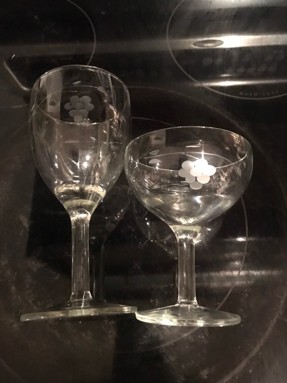 Antique Vintage 1920s Grape Champagne Wine Glass Glasses Set Etsy Canada