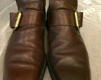 Vtg PEDWIN Square Toe Monk Strap Beatles Ankle Rockabilly  display picture 2