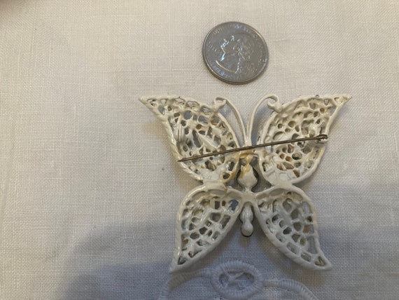 Vtg 1960s Weiss? Rhinestone Crystal Multicolored White