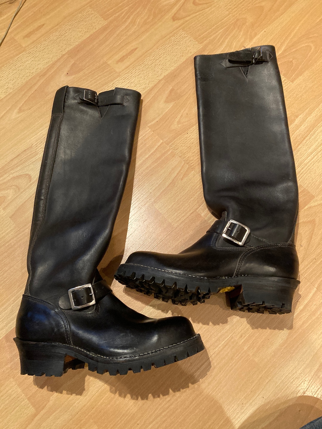 Vtg 1993 75th Anniversary WESCO NEVER WORN 20 Engineer Boss Leather Bluff Motorcycle Biker Fetishist Mens Boots Sz 7.5 Gay Interest Etsy