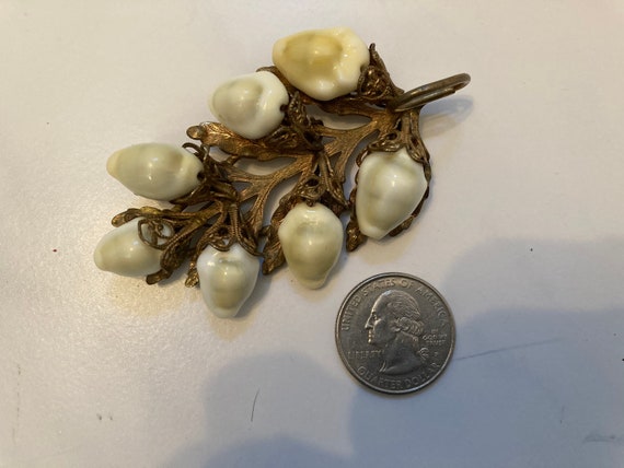 Vtg 1930s MIRIAM HASKELL ? brass shell victorian … - image 3