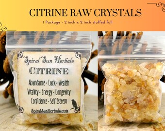Citrine Natural Small Stones, Tiny mini crystals, bulk crystal set, crystals for glass vial pendants,  Luck crystals, energy crystals