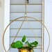 Gold Metal Plant Hanger,Metal Wall And Ceiling Hanging Planter, Modern
