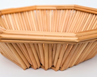 ヴィンテージ籐バスケット2個セット – 手編み収納＆装飾 - Etsy 日本