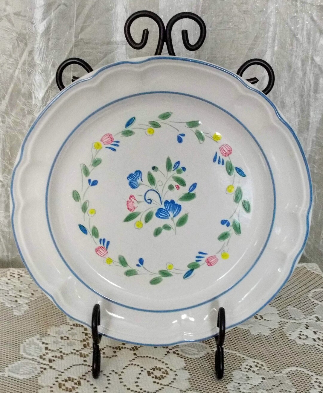 VINTAGE Floral Expressions Stoneware Hand DECORATED MEXICO / Vintage 11