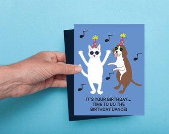 Funny Dog and Cat Lover Birthday Card for Dog Mom, Cute Pet Lover Card, Cat Mom Birthday Card, Dog Mom Birthday Card, Funny Birthday