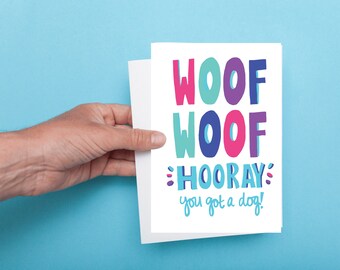 New Dog Mom Greeting Card, Card for Dog Lover, Funny Card for Dog Mom, Card for New Puppy, Congratulations Dog Mom Card, Adopt a Pet Card