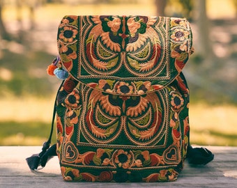 RaanPahMuang Thai Tribal Crafts Child Back Pack For Karen Tribe Fish Navy Blue RaanPahMuang Thai Tribal Crafts Child Back Pack For Karen Tribe Fish Navy Blue