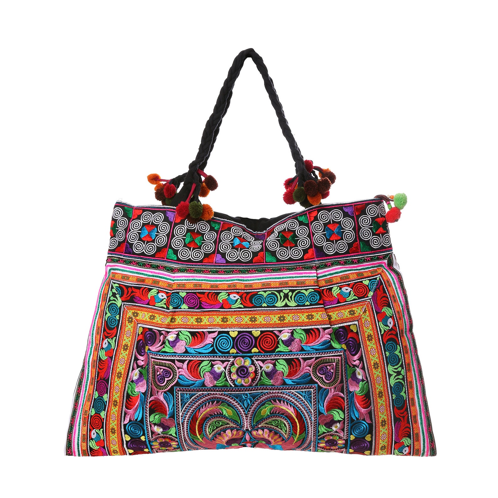 Multi Bird Hmong Tribes Embroidered Tote Bag Tote Bag Beach - Etsy
