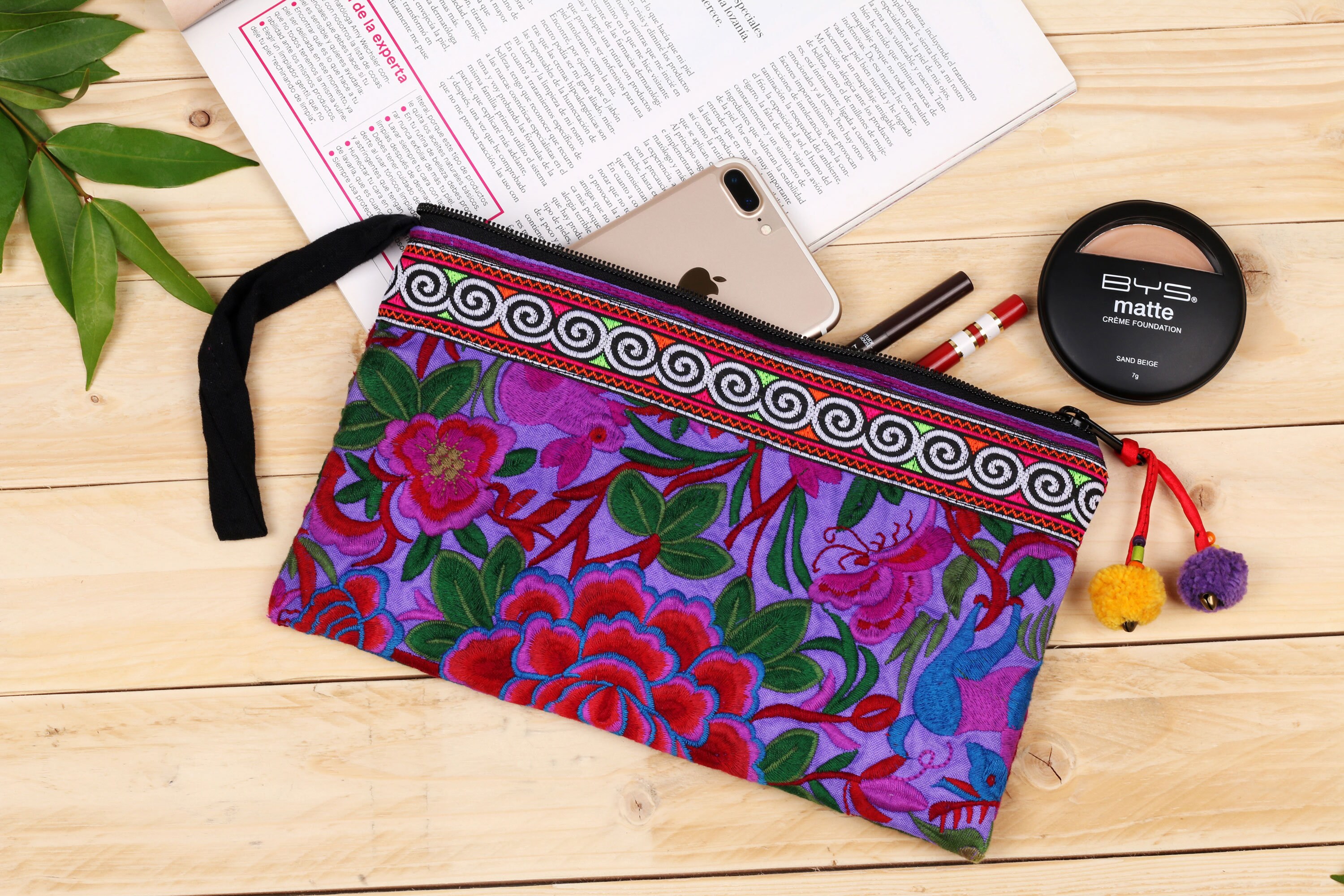 Purple Garden Boho Clutch Bag for Women Fair Trade | Etsy