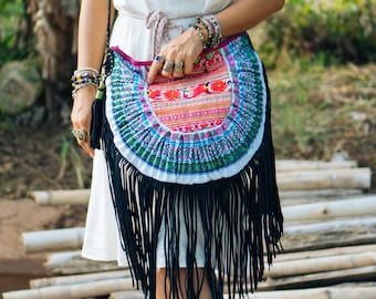 Handcrafted Hippie Crossbody Bag With Hmong Hill Tribe | Etsy