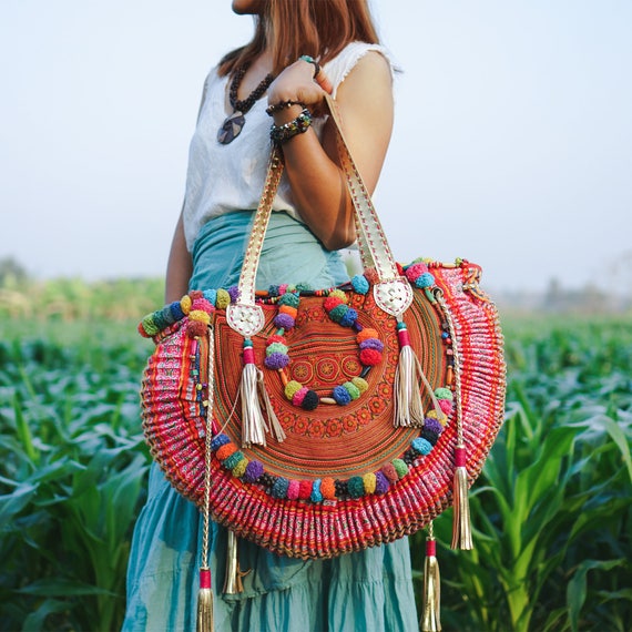 Red Crescent Moon Shoulder Bag