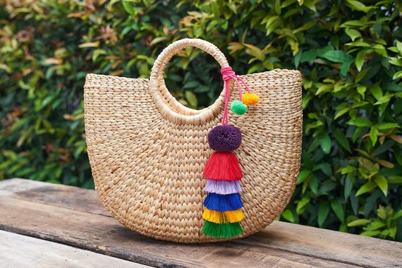 Bag pom pom keychain sale