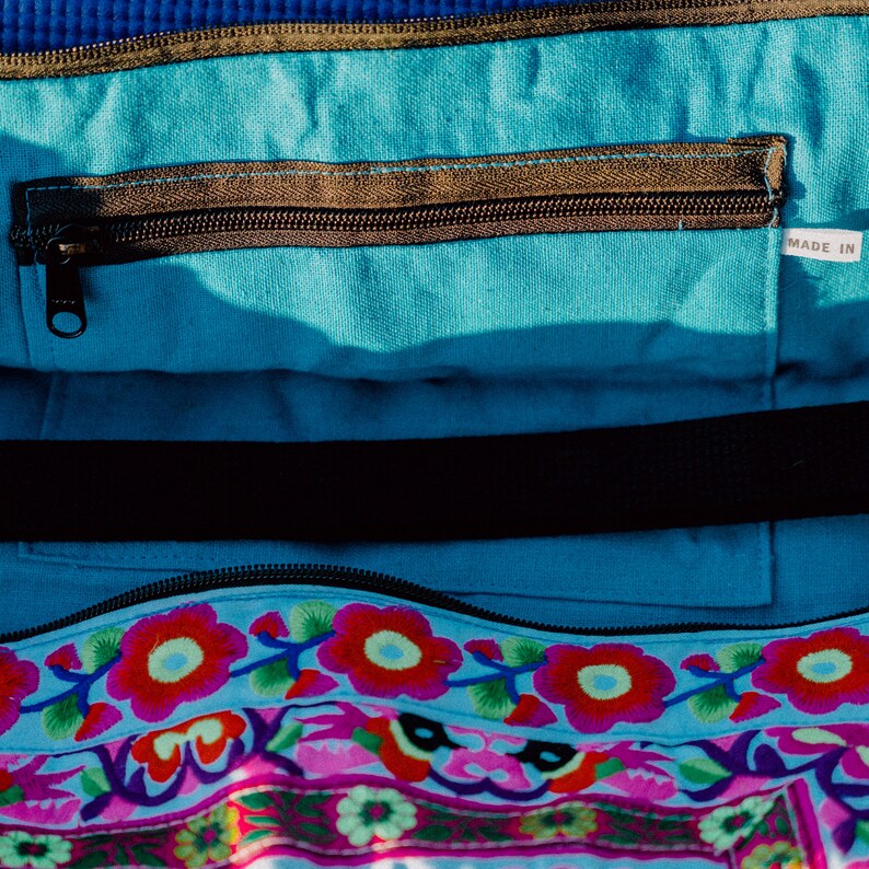 Handmade Yoga Mat Bag Tribal Hmong Embroidered Thailand Women Etsy