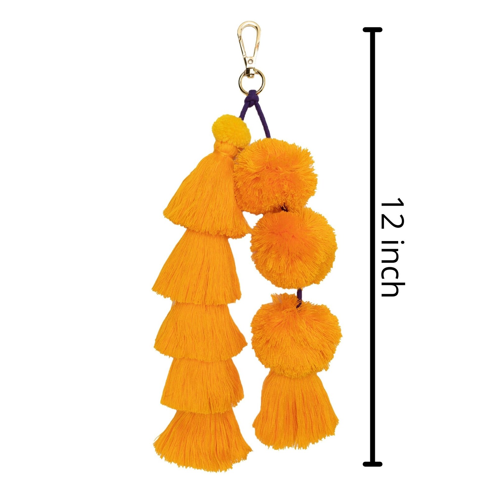 Boho Tassels Charm for Bag White Tassels Pom Pom Zipper Charm Etsy