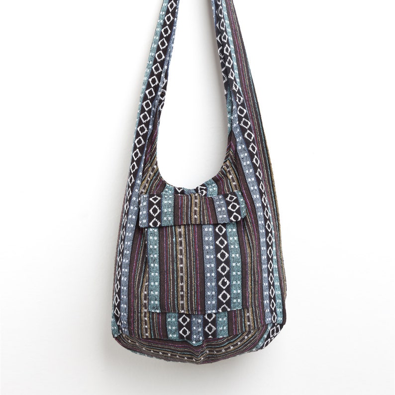 Woven Hippie Sling Crossbody Bag with Naga Tribes Cotton Etsy
