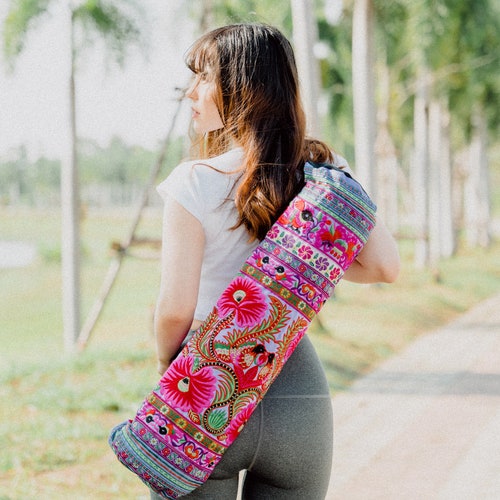 Handcrafted Embroidered Yoga Mat Bag for Women Yoga Bag for Etsy