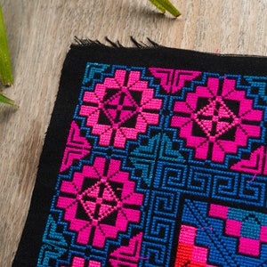 Amazing Multi Star Pattern Embroidered Textile From Thailand, New ...