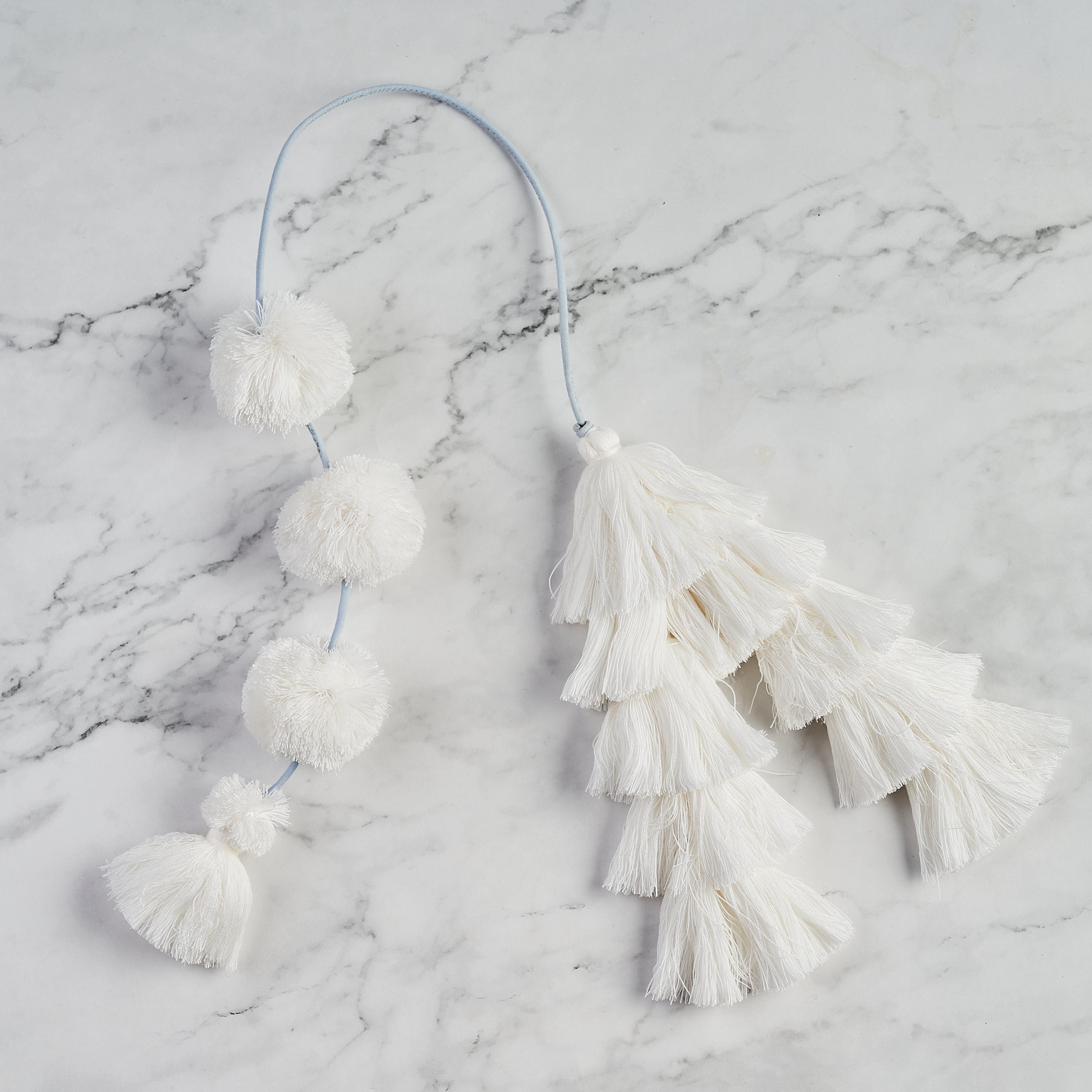 White Tassels Pom Pom Zipper Charm for Bag Unique Tassels Etsy