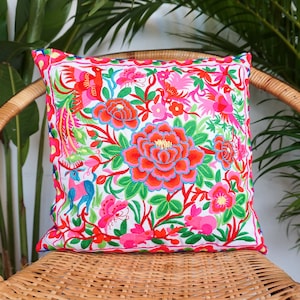 One of a Kind Bohemian Crossbody Bag With Vintage Hmong