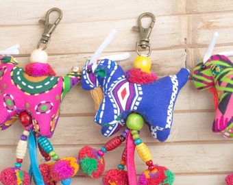 Cute Goat Doll Key Chain Bag Accessories Zip Pull Pom Pom Tassel Handmade (AC101GOAT)