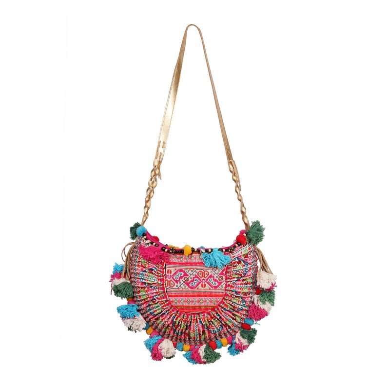 One of a Kind Bohemian Crossbody Bag with Vintage Hmong Etsy