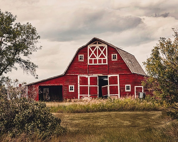 Red Barn Photography Old Barn Art Print Rustic Wall Print - Etsy Canada