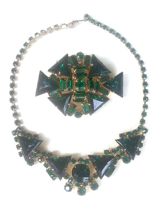 Costume, Emerald Green, Jewelry Set