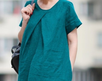 Linen Maxi Dress Sleeveless Kaftan Dress With Pockets