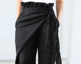 Wide Leg Wrap Pants: Handmade Summer Skirt Trousers